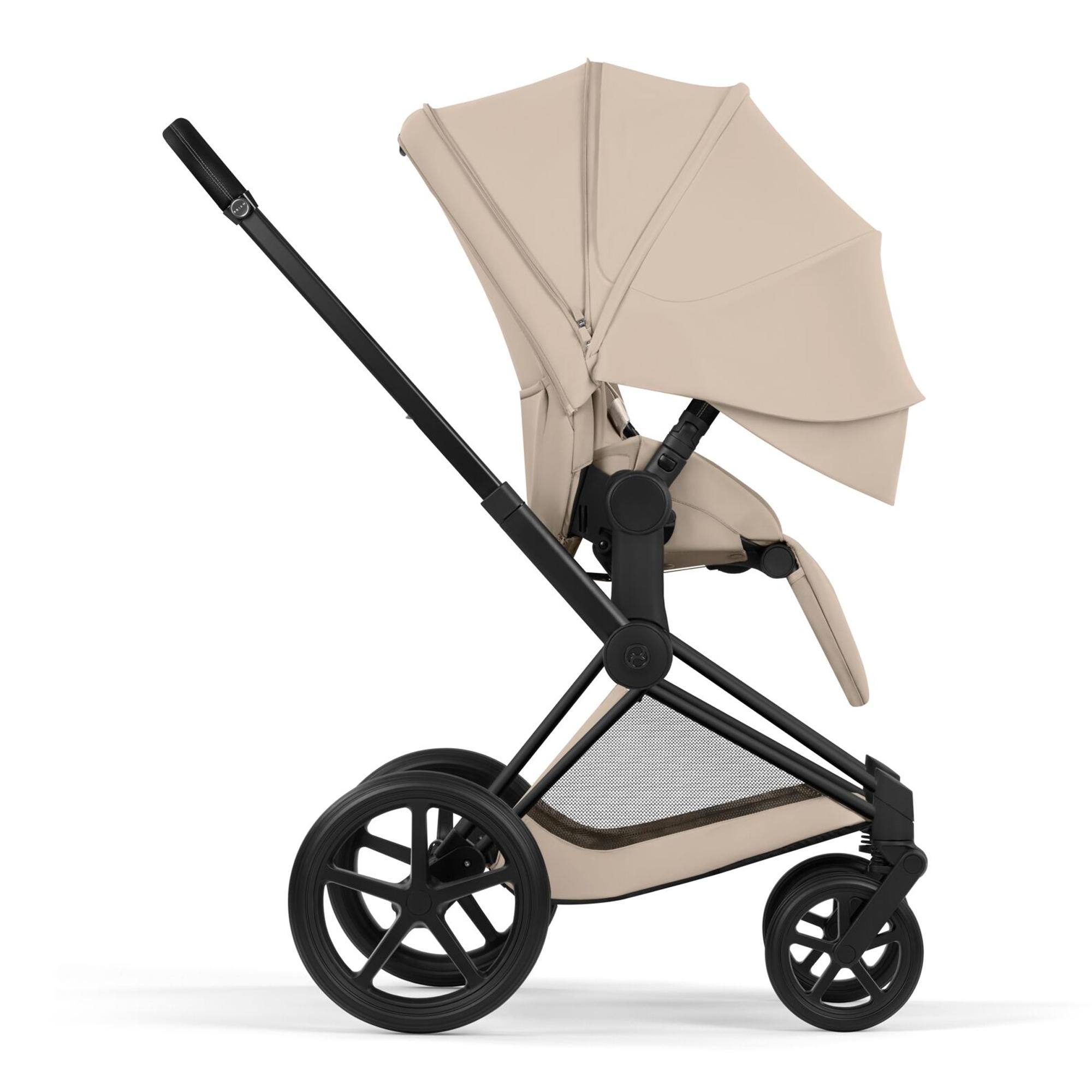 Carrinho de Bebé Duo Priam Comfort com Chassis Priam, Têxteis Priam e Alcofa Dobrável Priam Fold Lux Comfort Bege-8