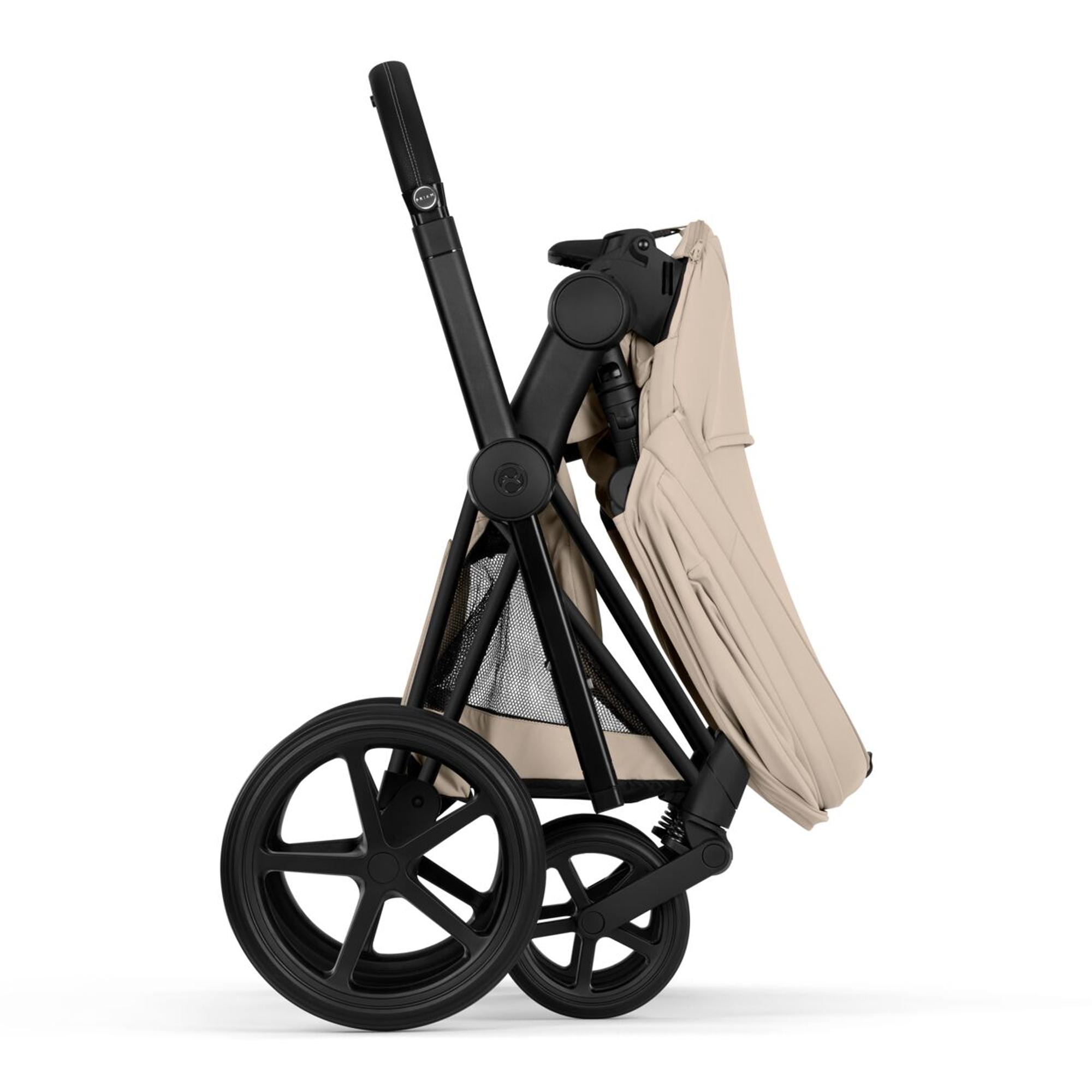 Carrinho de Bebé Duo Priam Comfort com Chassis Priam, Têxteis Priam e Alcofa Dobrável Priam Fold Lux Comfort Bege-13