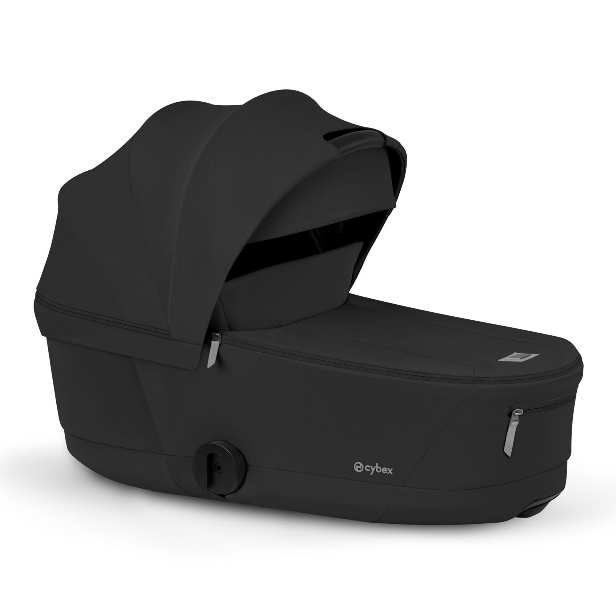 Carrinho de Bebé Duo Priam Comfort com Chassis Priam, Têxteis Priam e Alcofa Dobrável Priam Fold Lux Comfort Preto-3