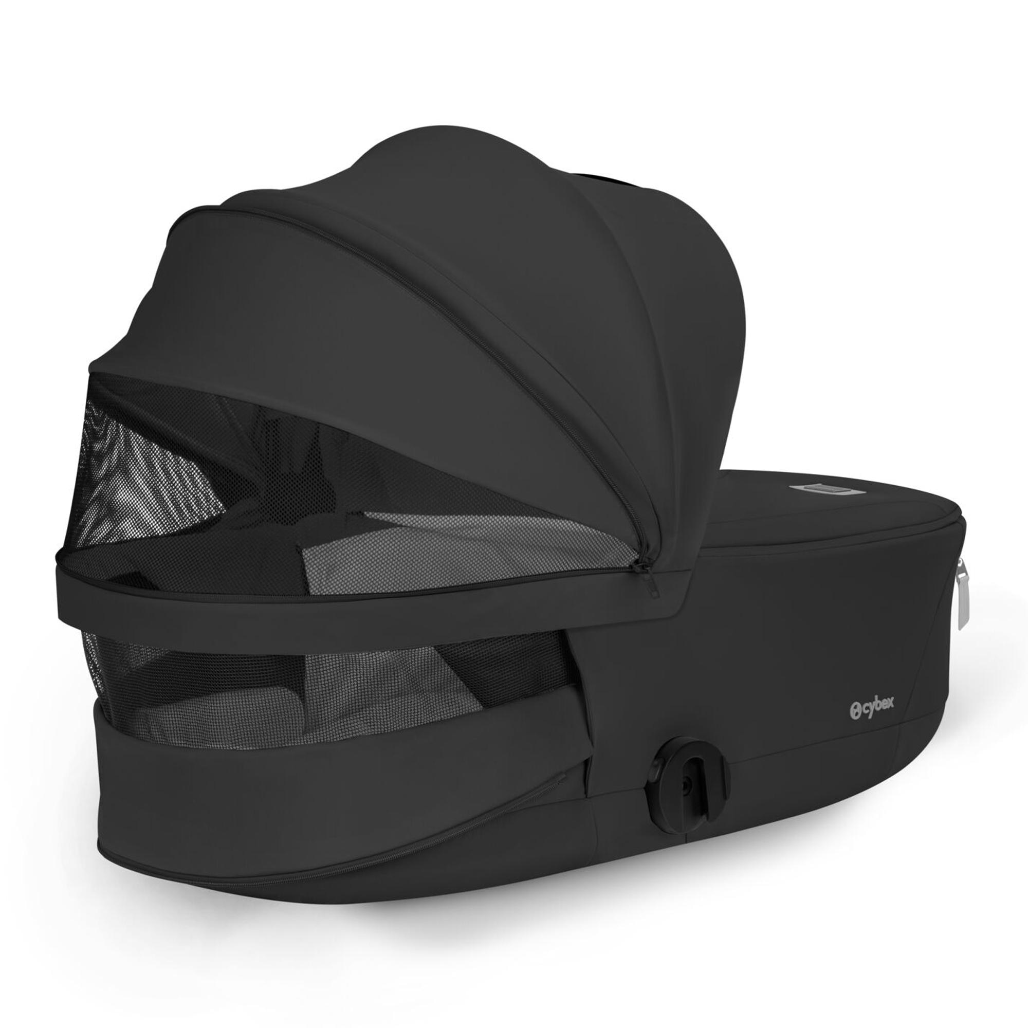 Carrinho de Bebé Duo Priam Comfort com Chassis Priam, Têxteis Priam e Alcofa Dobrável Priam Fold Lux Comfort Preto-4