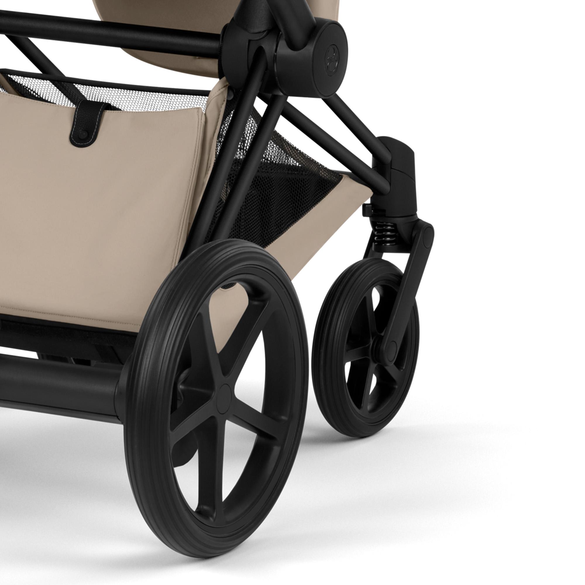 Carrinho de Passeio dúo CYBEX e-PRIAM Comfort com Chassis e-PRIAM, Têxteis PRIAM e Alcofa dobrável PRIAM Fold Lux Comfort Bege-13