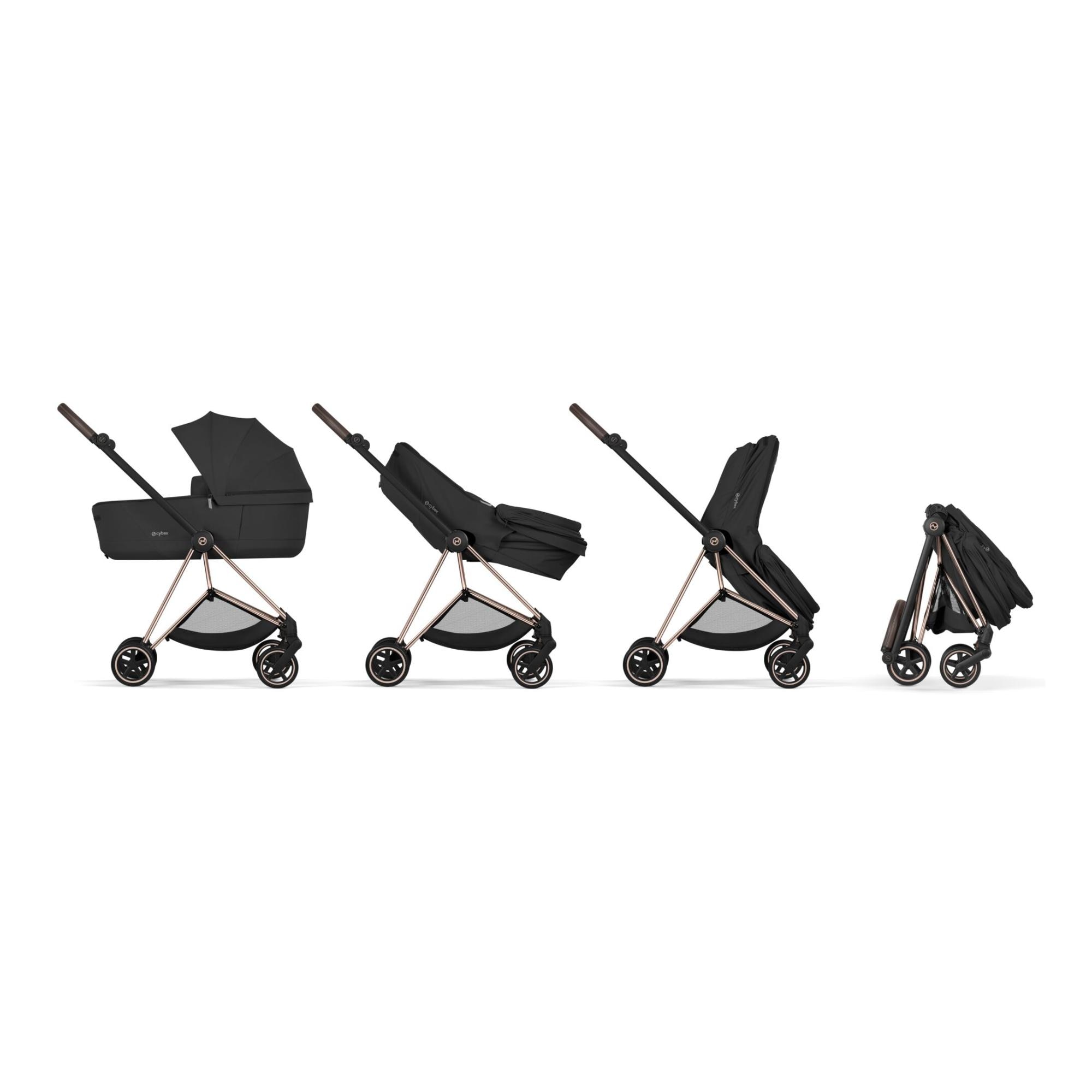 Carro de bebé dúo CYBEX MIOS Comfort con Chasis MIOS, Textiles MIOS y Capazo plegable MIOS / COŸA Fold Lux Comfort - Negro Negro-7
