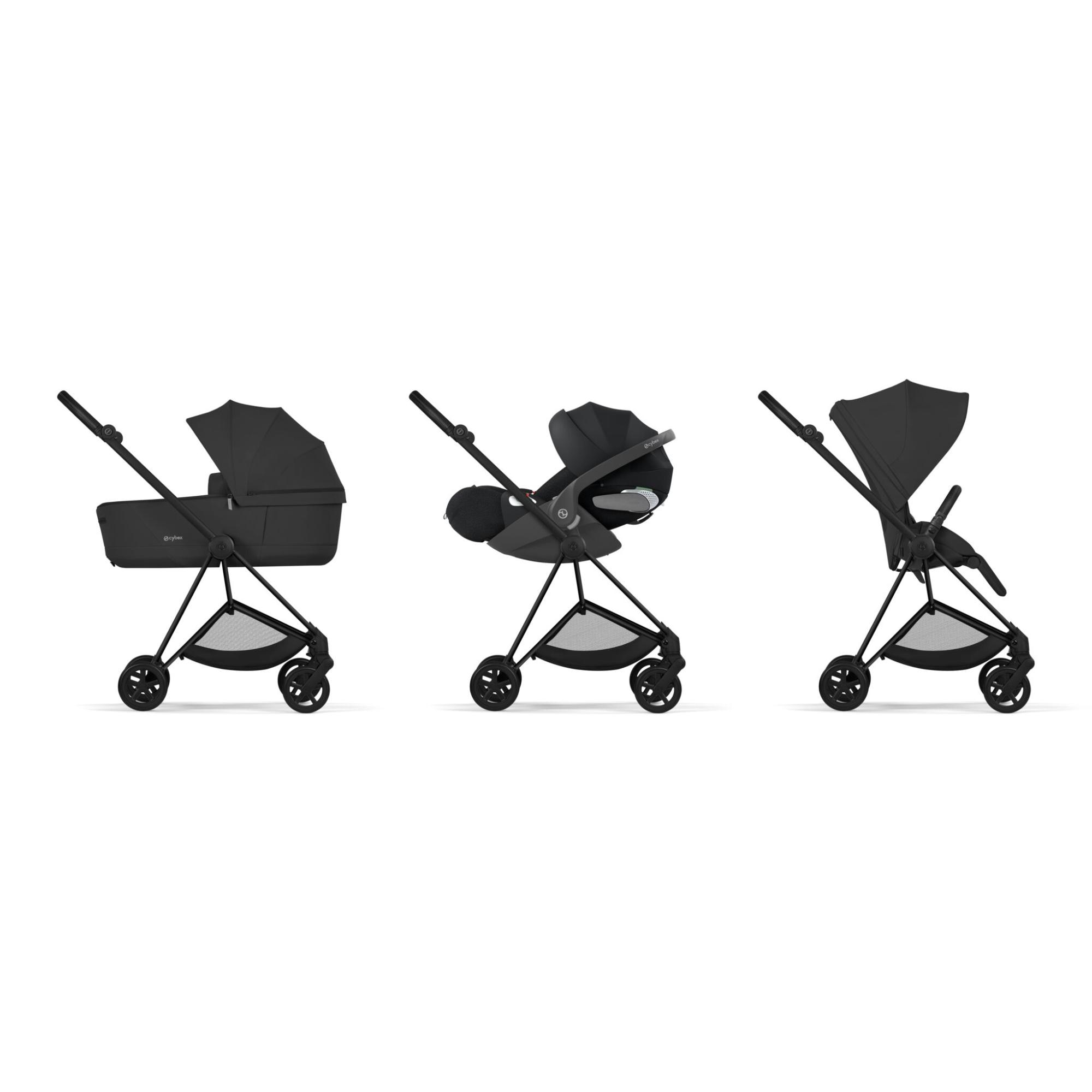Carro de bebé dúo CYBEX MIOS Comfort con Chasis MIOS, Textiles MIOS y Capazo plegable MIOS / COŸA Fold Lux Comfort - Negro Negro-13