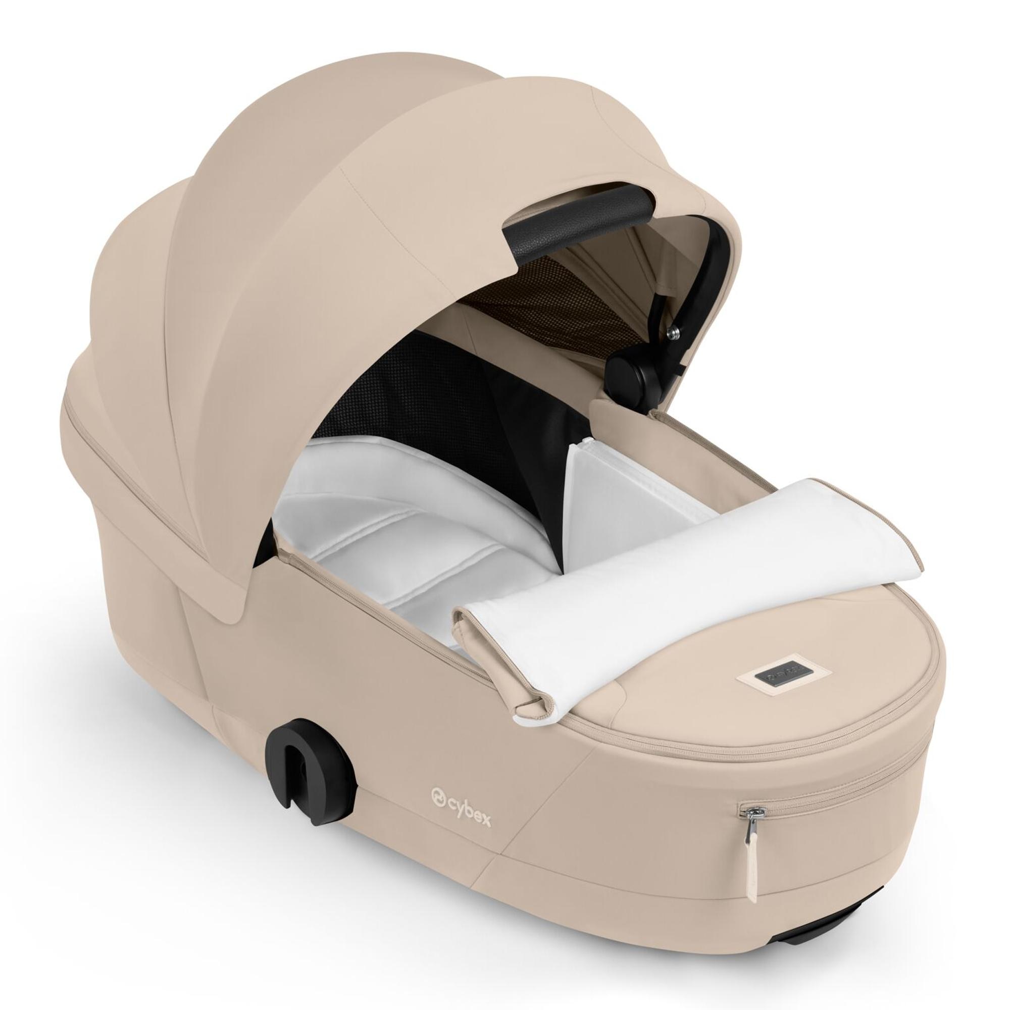 Carrinho de Bebé Duo Mios Comfort com Chassis Mios, Têxteis Mios e Alcofa Dobrável Mios/Coÿa Fold Lux Comfort Bege-5
