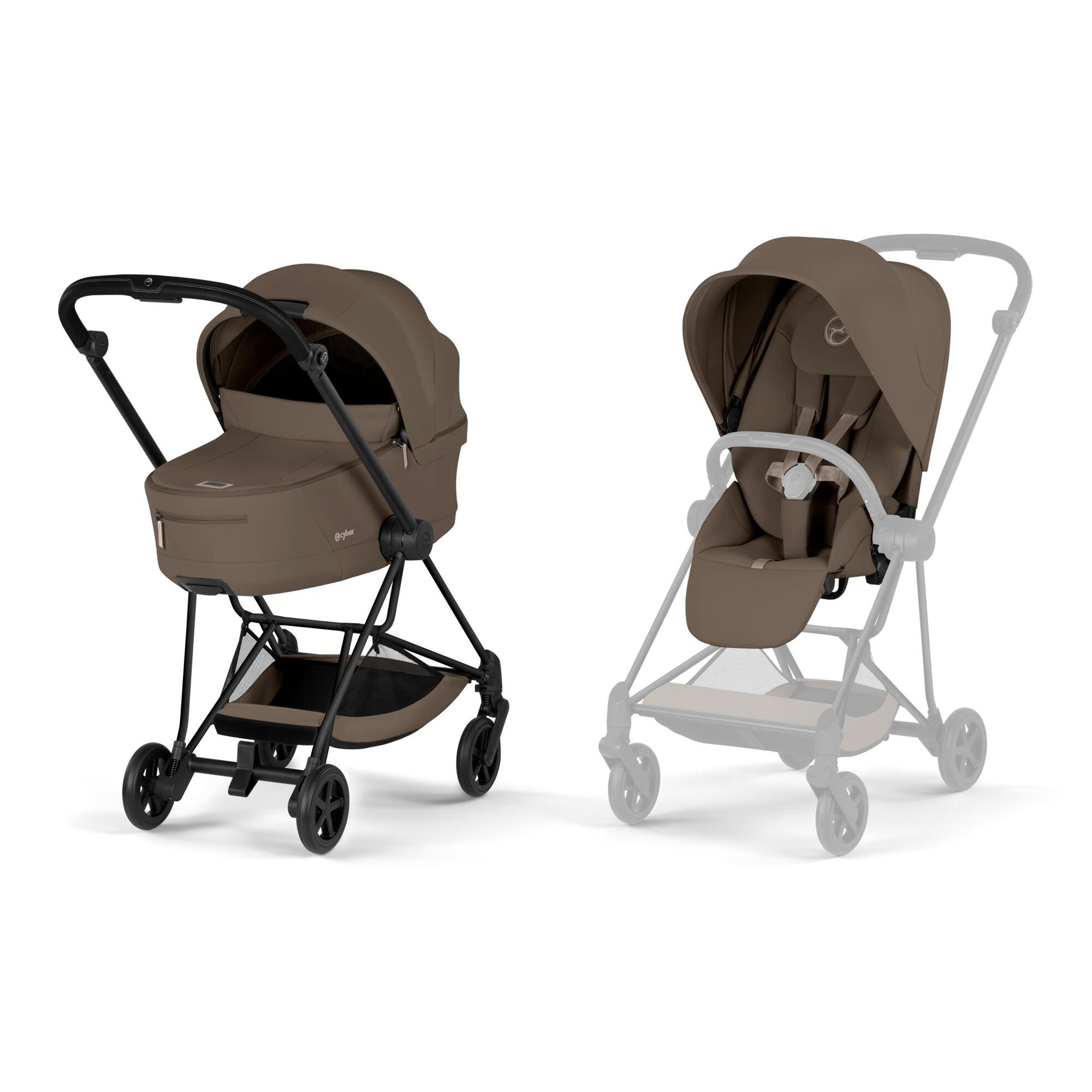 Carro de bebé dúo CYBEX MIOS Comfort con Chasis MIOS, Textiles MIOS y Capazo plegable MIOS / COŸA Fold Lux Comfort - Marrón Marrón-1