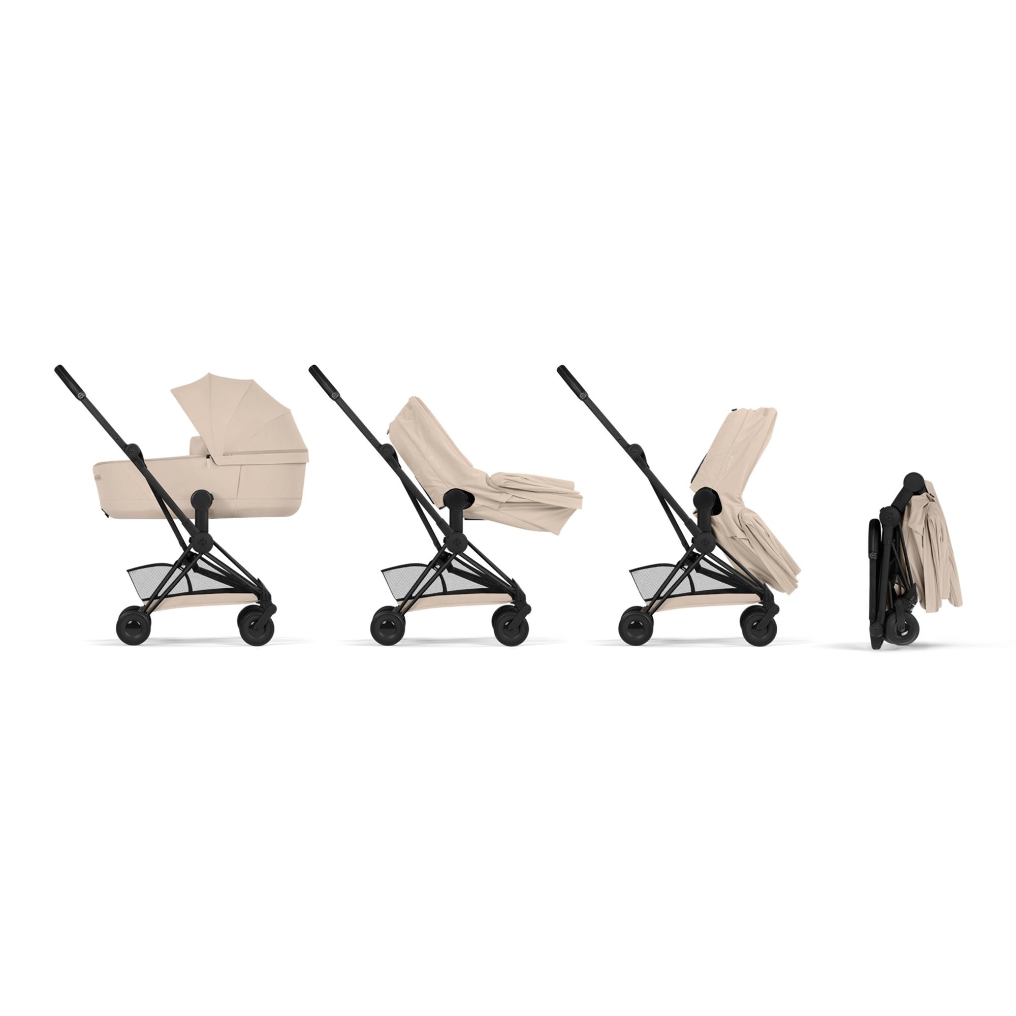 Carrinho de Bebé Duo Coÿa Comfort com Alcofa Dobrável Coÿa Fold Lux Style Bege-7