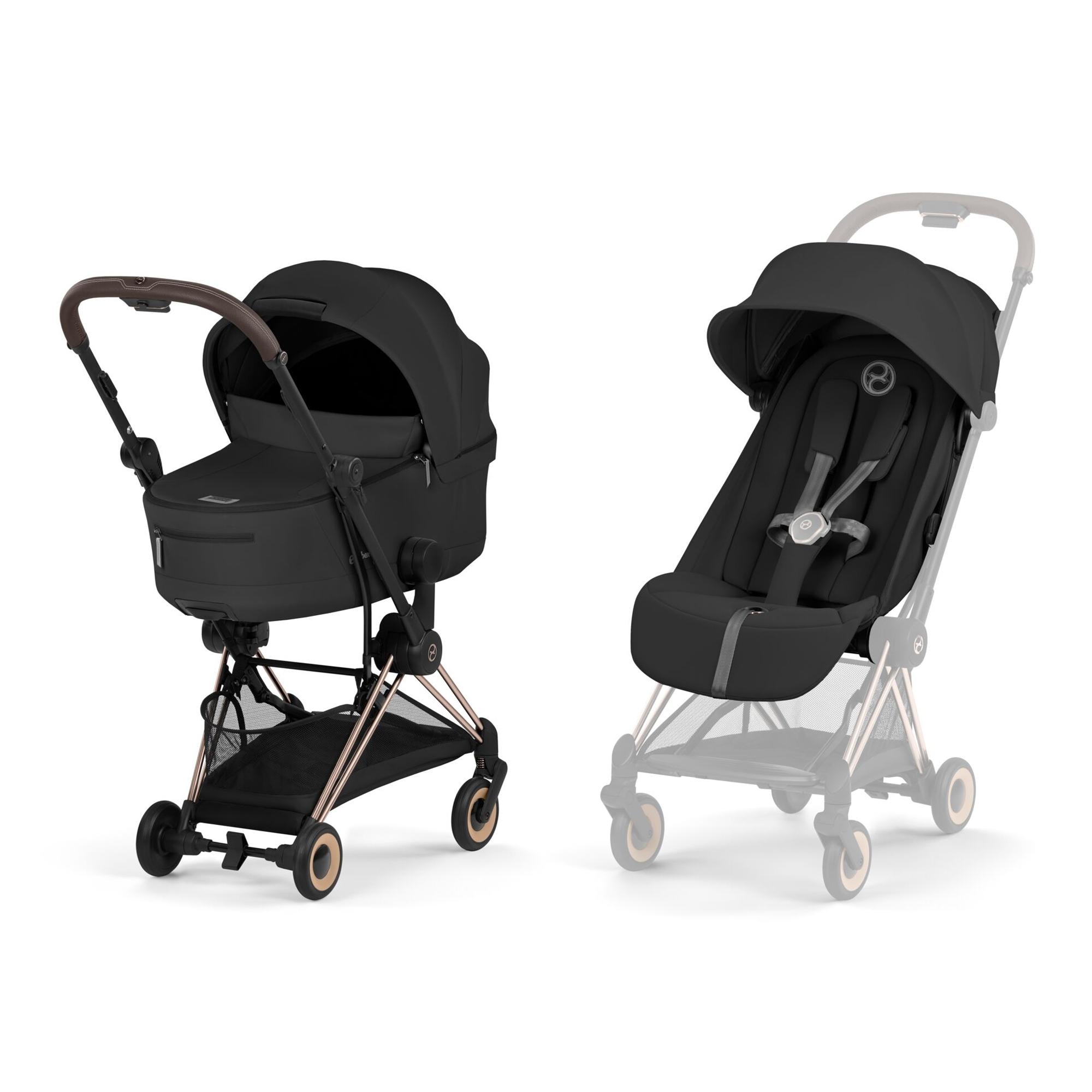 Imagen 0 de Carro de bebé dúo CYBEX COŸA Comfort con Capazo plegable CYBEX COŸA Fold Lux Style Negro