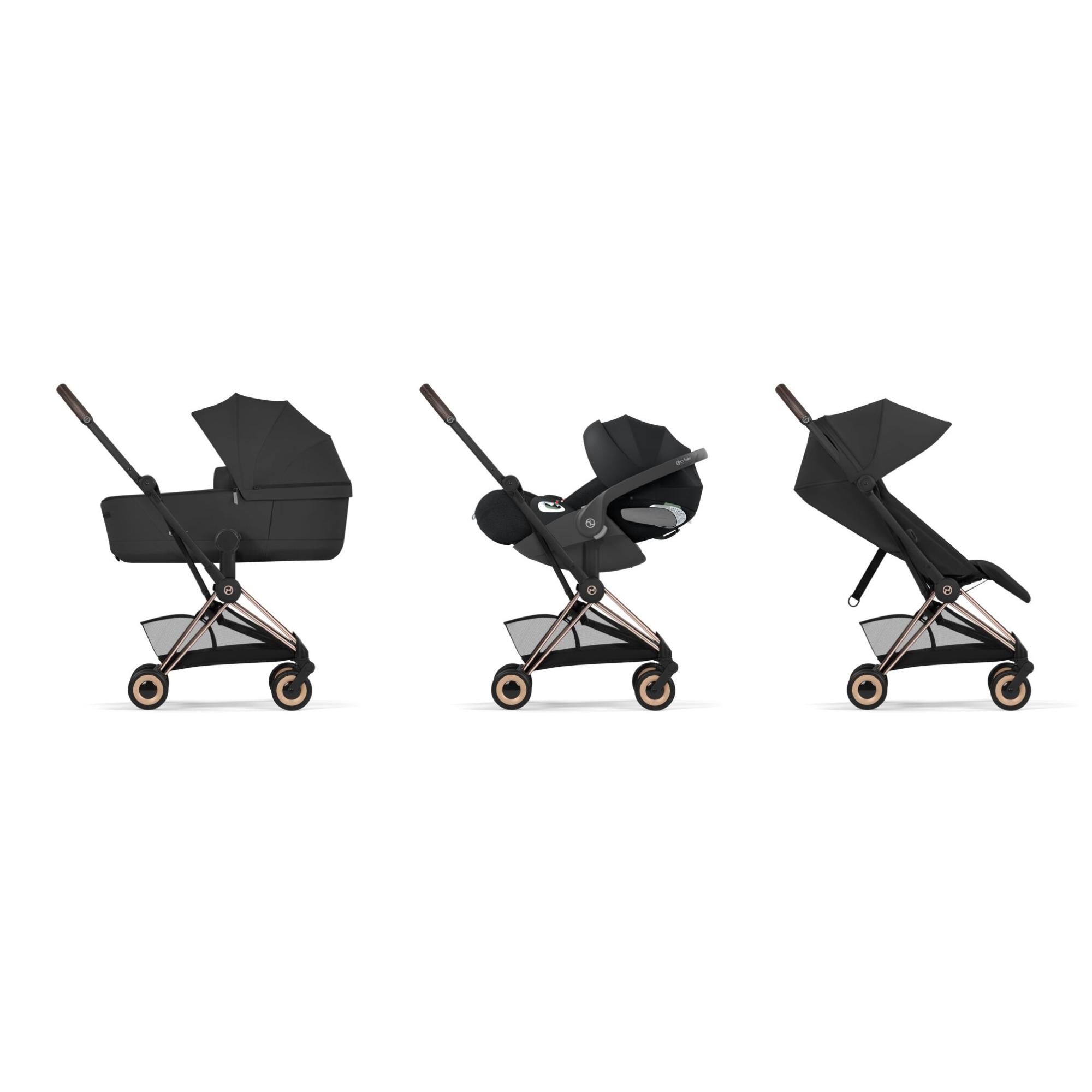 Carro de bebé dúo CYBEX COŸA Comfort con Capazo plegable CYBEX COŸA Fold Lux Style - Negro Negro-12