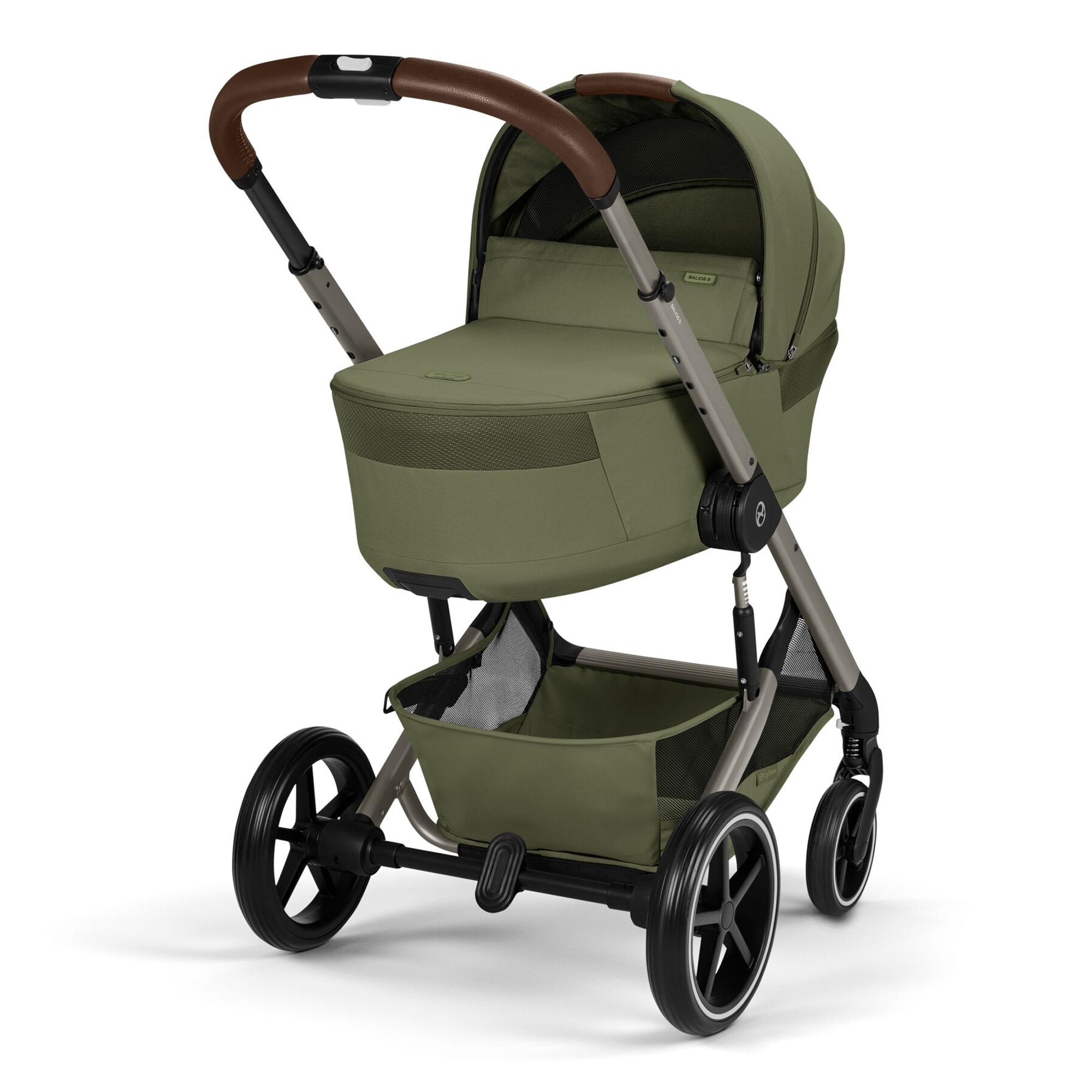 Imagem 0 de Carrinho de Passeio Duo CYBEX Balios S Lux com Chassis Taupe e Alcofa Dobrável Cybex Fold Cot