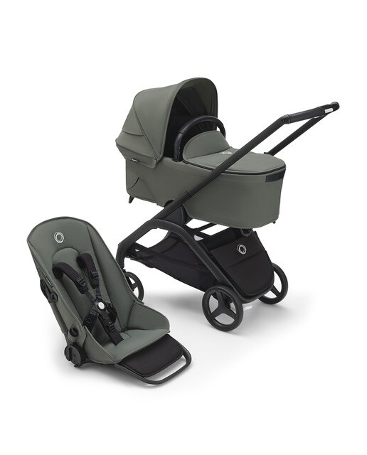 Carrinho de Passeio Duo Dragonfly Completo com Alcofa - Preto/Verde-Bosque 2