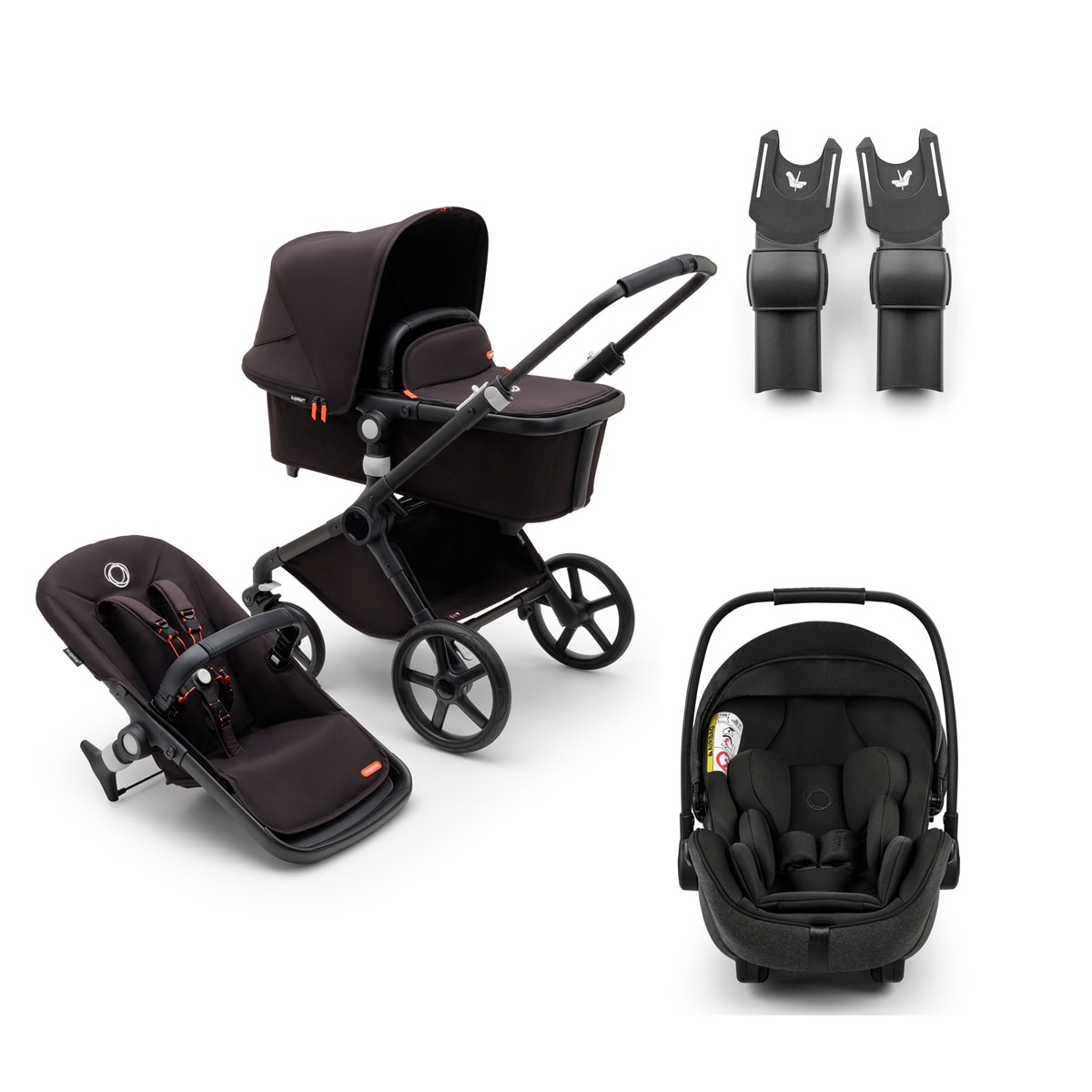 Imagem 0 de Bugaboo Fox Cub Pack 3 peças preto/Cadeira preto