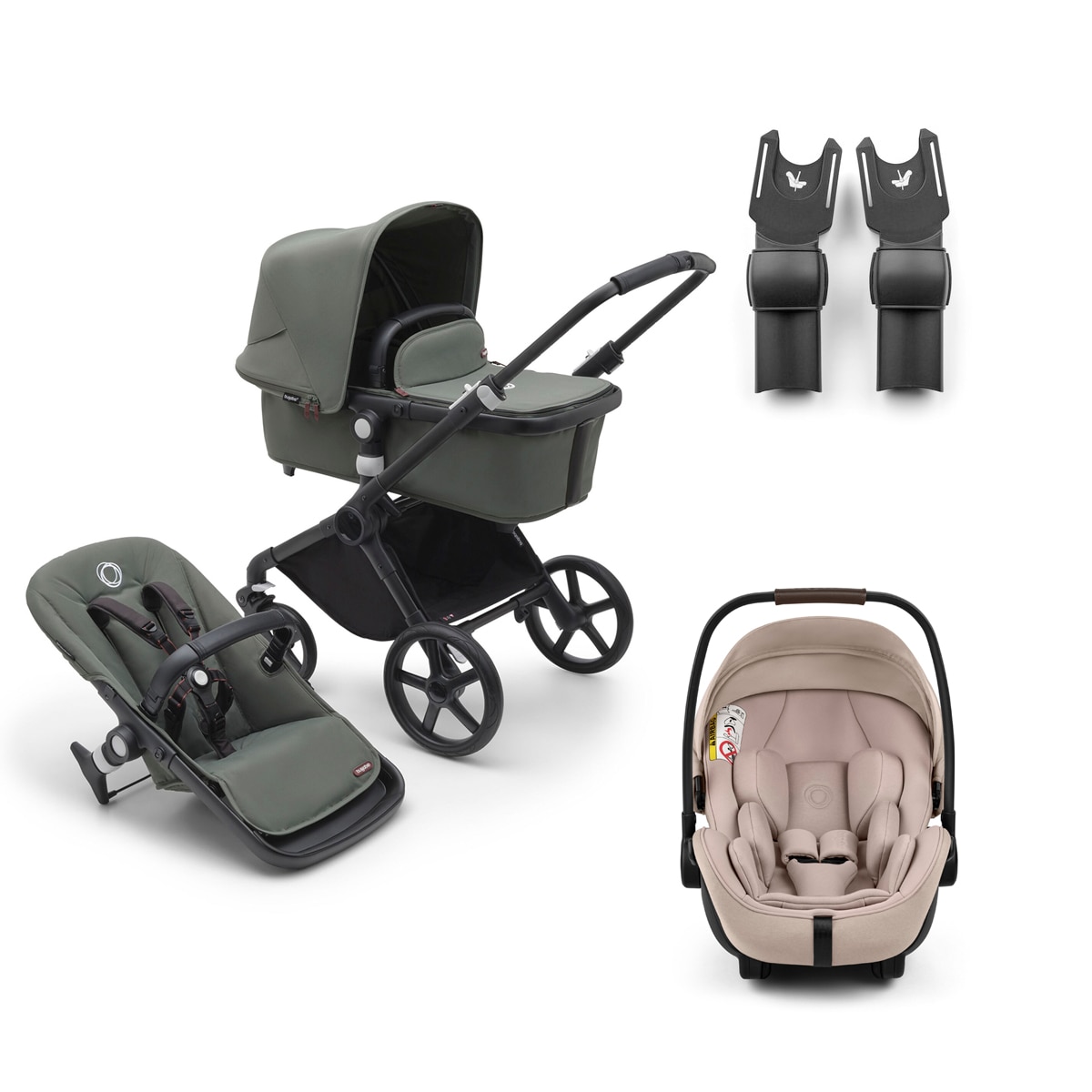 Imagem 0 de Bugaboo Fox Cub Pack  3 peças Verde/Cadeira bege
