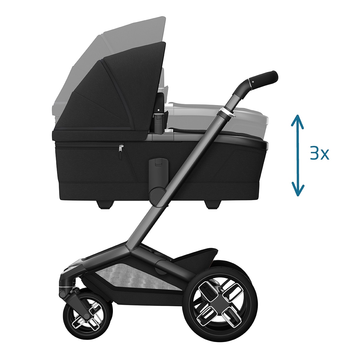 Alcofa Fame - 0-9 Kg/0-6 Meses Preto-5