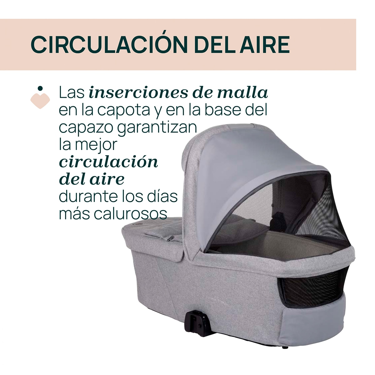 Capazo Chicco Flexi - Gris Gris-5