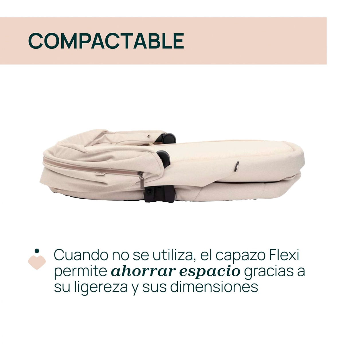 Capazo Chicco Flexi - Beige Beige-4