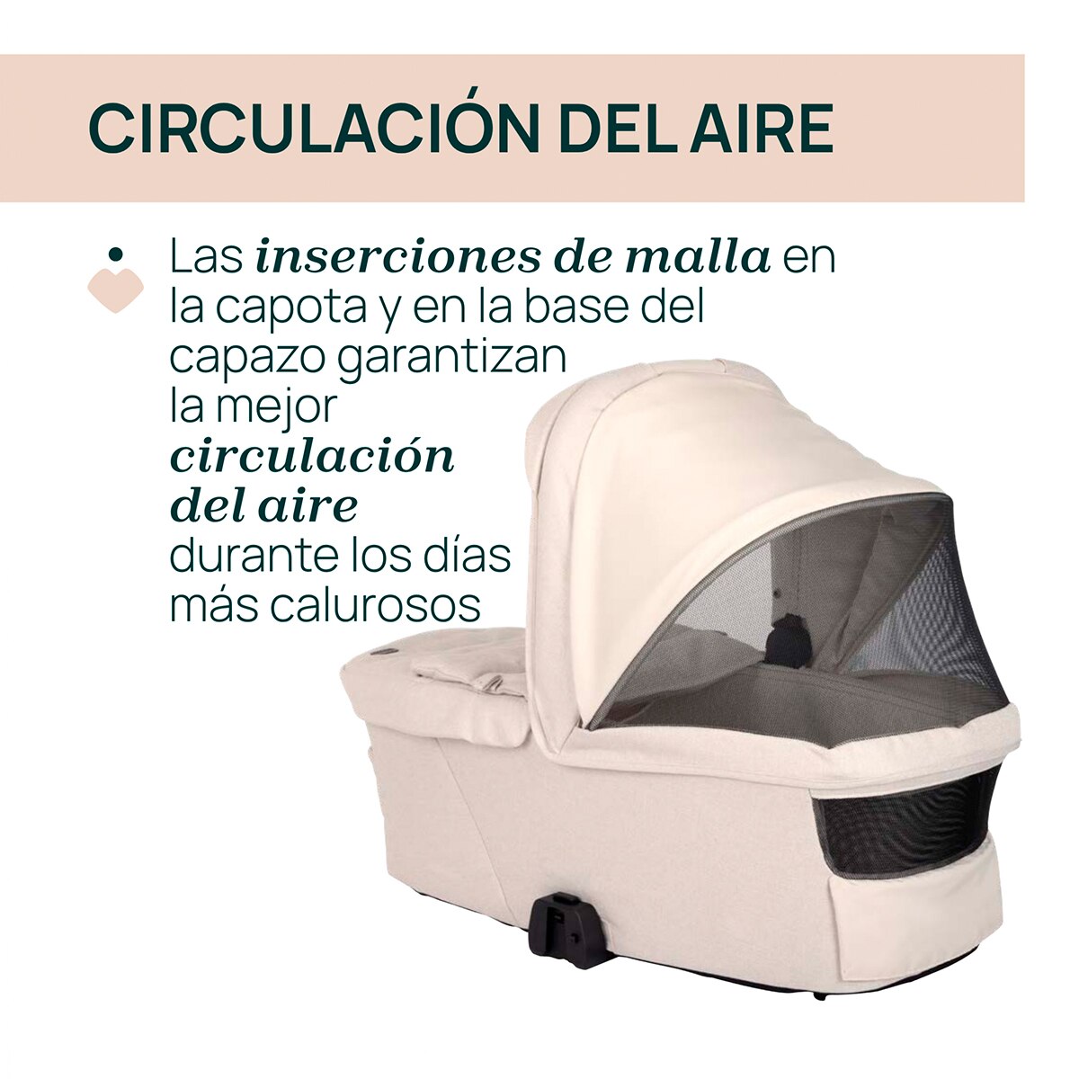 Capazo Chicco Flexi - Beige Beige-5