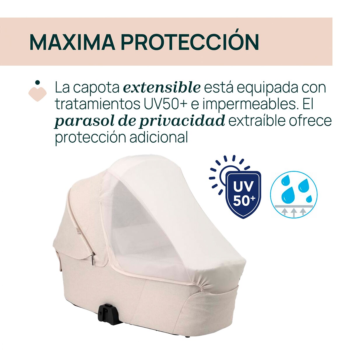 Capazo Chicco Flexi - Beige Beige-7
