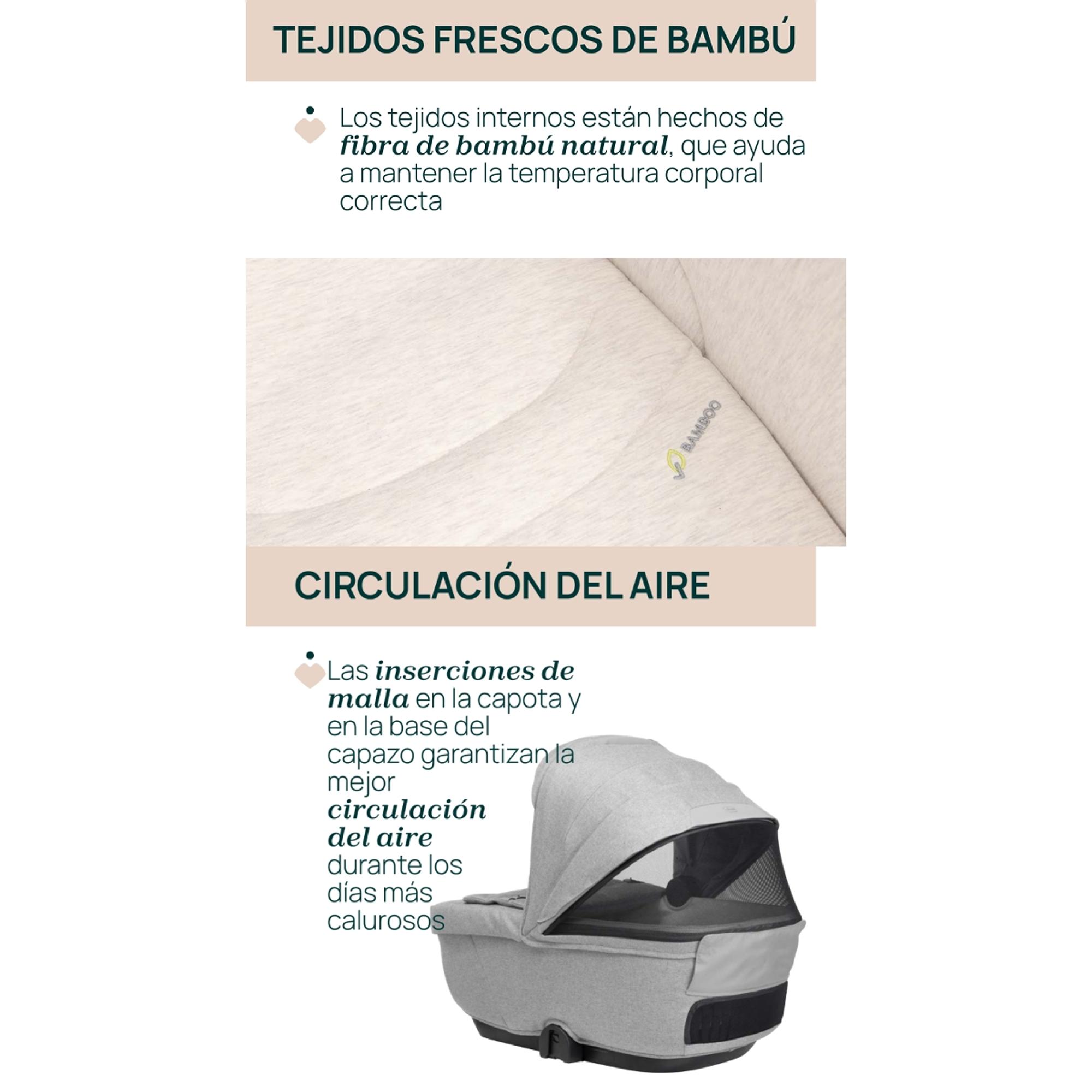 Capazo Chicco Gran Comfort Carrycot - Gris claro Gris claro-3