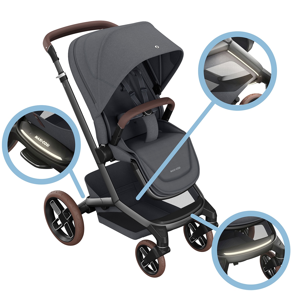 Carro de bebé Maxi-Cosi Fame, 0-22Kg, 0-4años Gris oscuro-17
