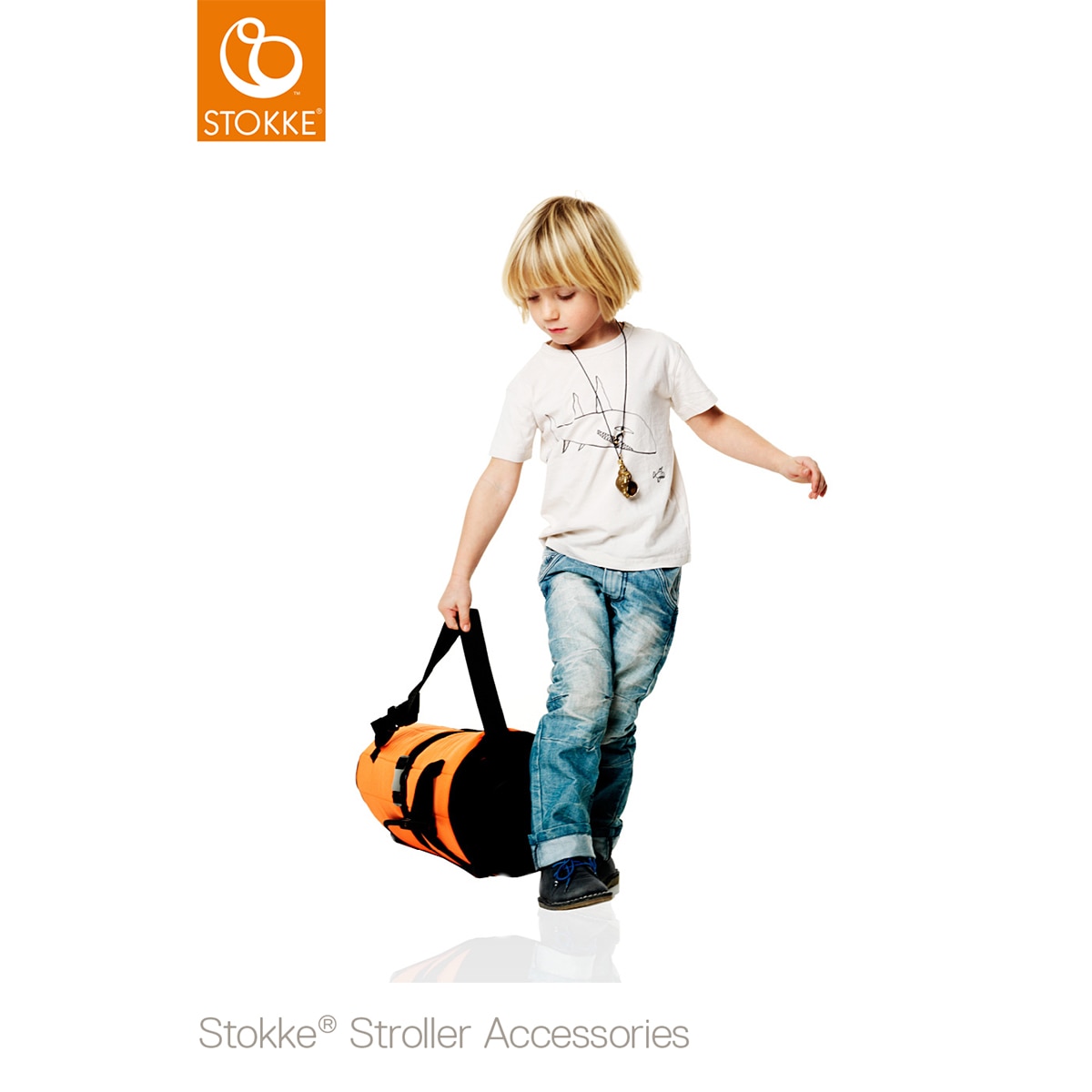 Bolsa de Viaje Stokke ® PramPack negro/naranja - Negro / Naranja Negro / Naranja-4