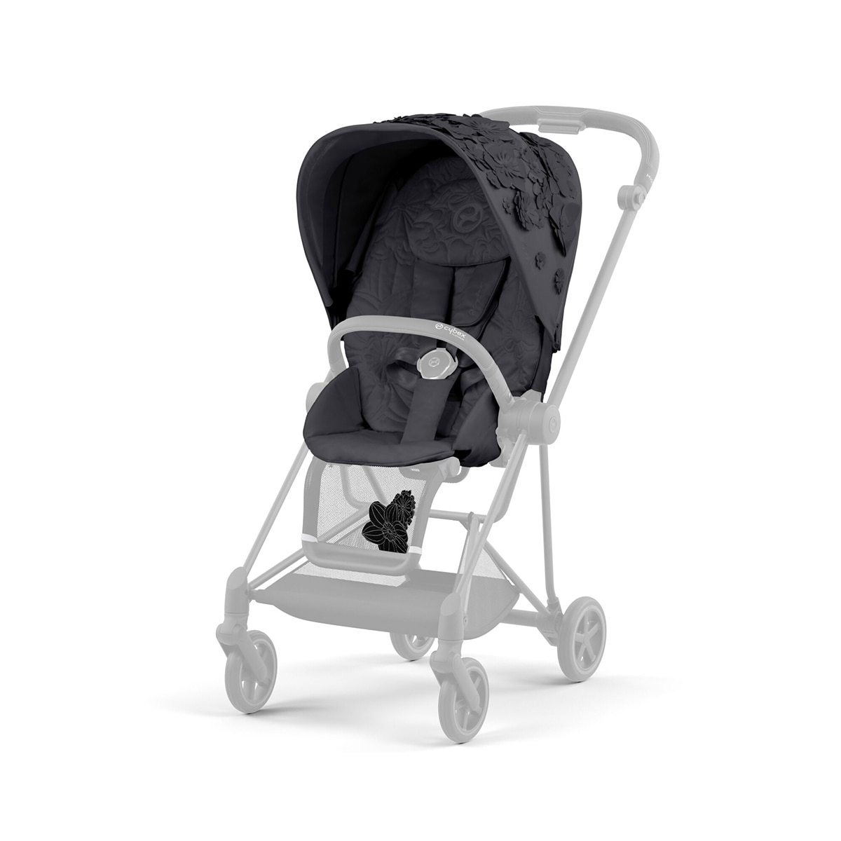 Tecidos para Assento Mios Seat Pack Simply Flowers Cinzento-escuro-1