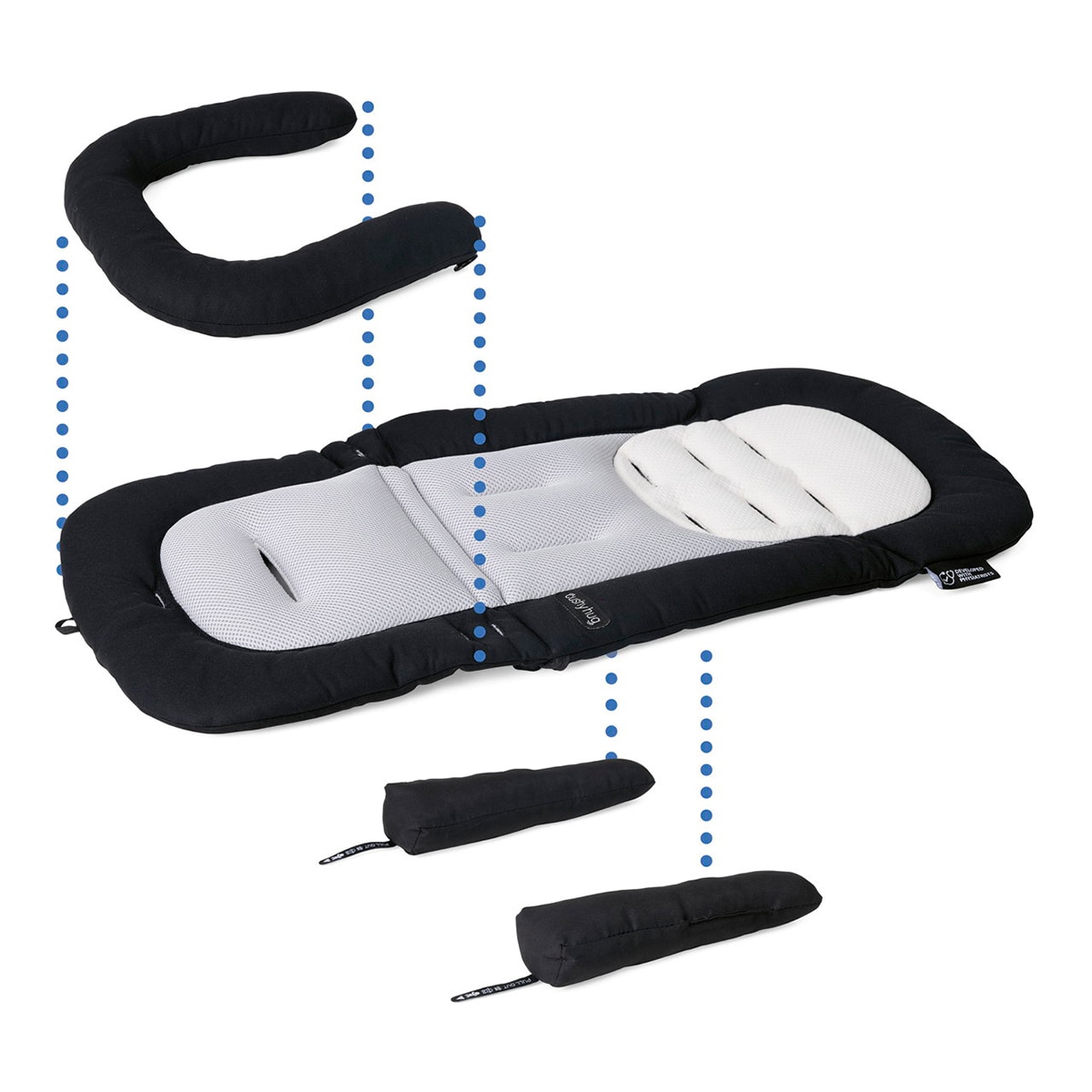 Cushy Hug Almofada Redutora para Carrinho Goody Xplus Preto-3