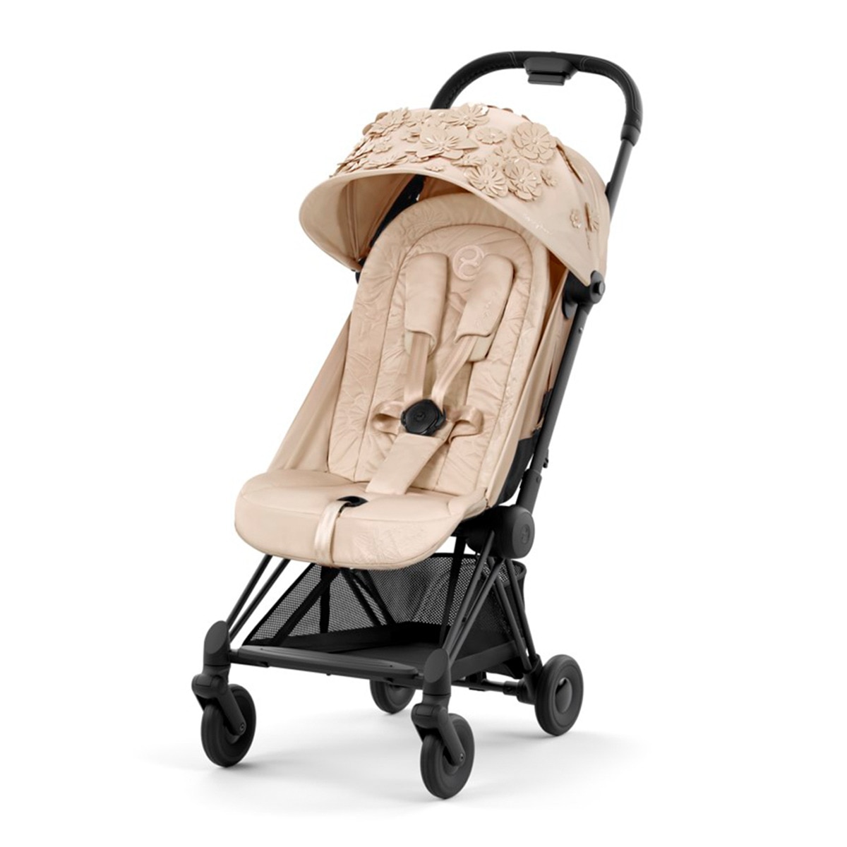 Carrinho de Passeio Coya Simply Flowers - Bege Bege-1