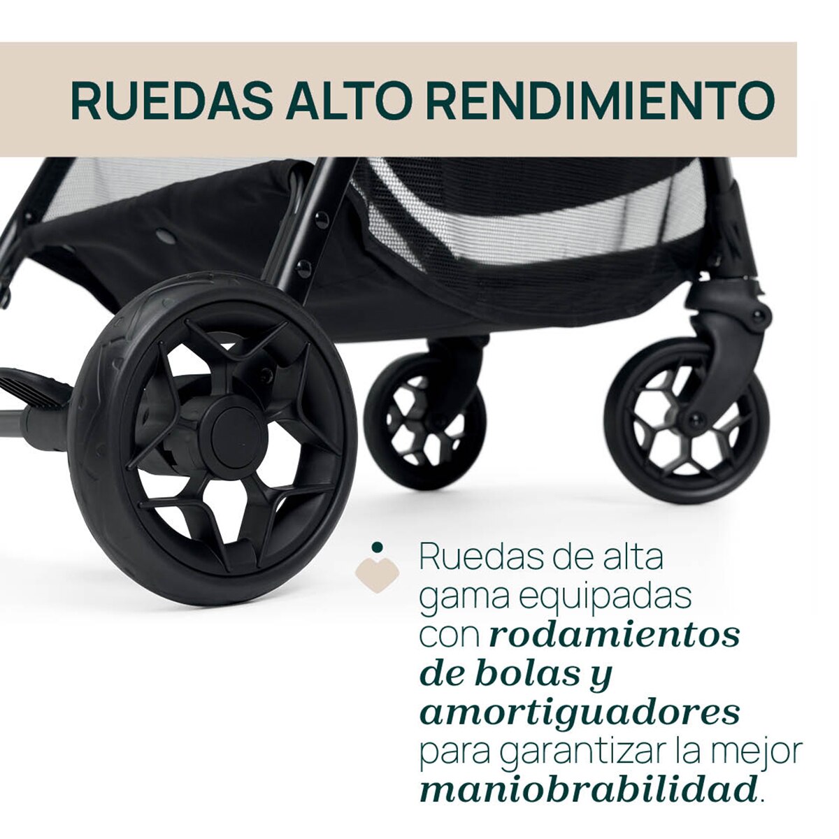 Silla de paseo ligera Glee autp-plegable Negro Negro-7