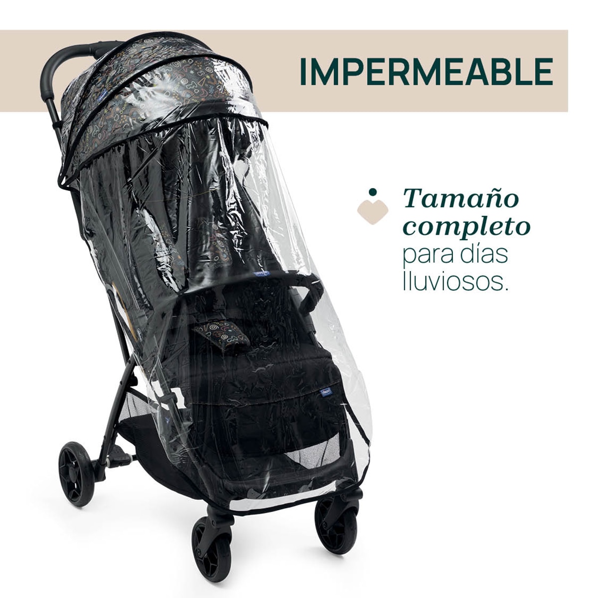 Silla de paseo ligera Glee autp-plegable Negro Negro-8