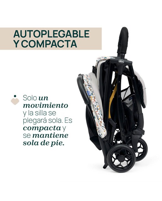 Silla de paseo ligera Chicco Glee Beige Beige-3