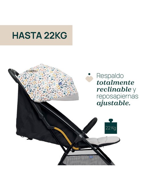 Silla de paseo ligera Chicco Glee Beige Beige-5
