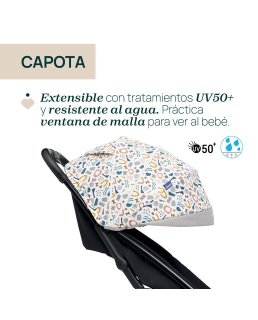 Silla de paseo ligera Chicco Glee Beige Beige-6
