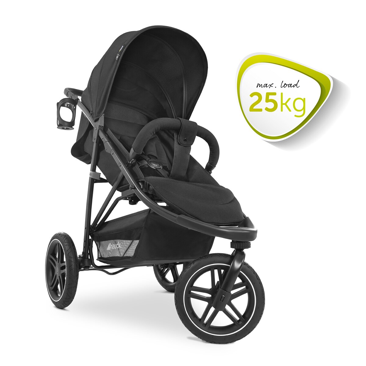 Silla de Paseo Todoterreno 3 Ruedas Hauck Rapid 3R - Negro Negro-2