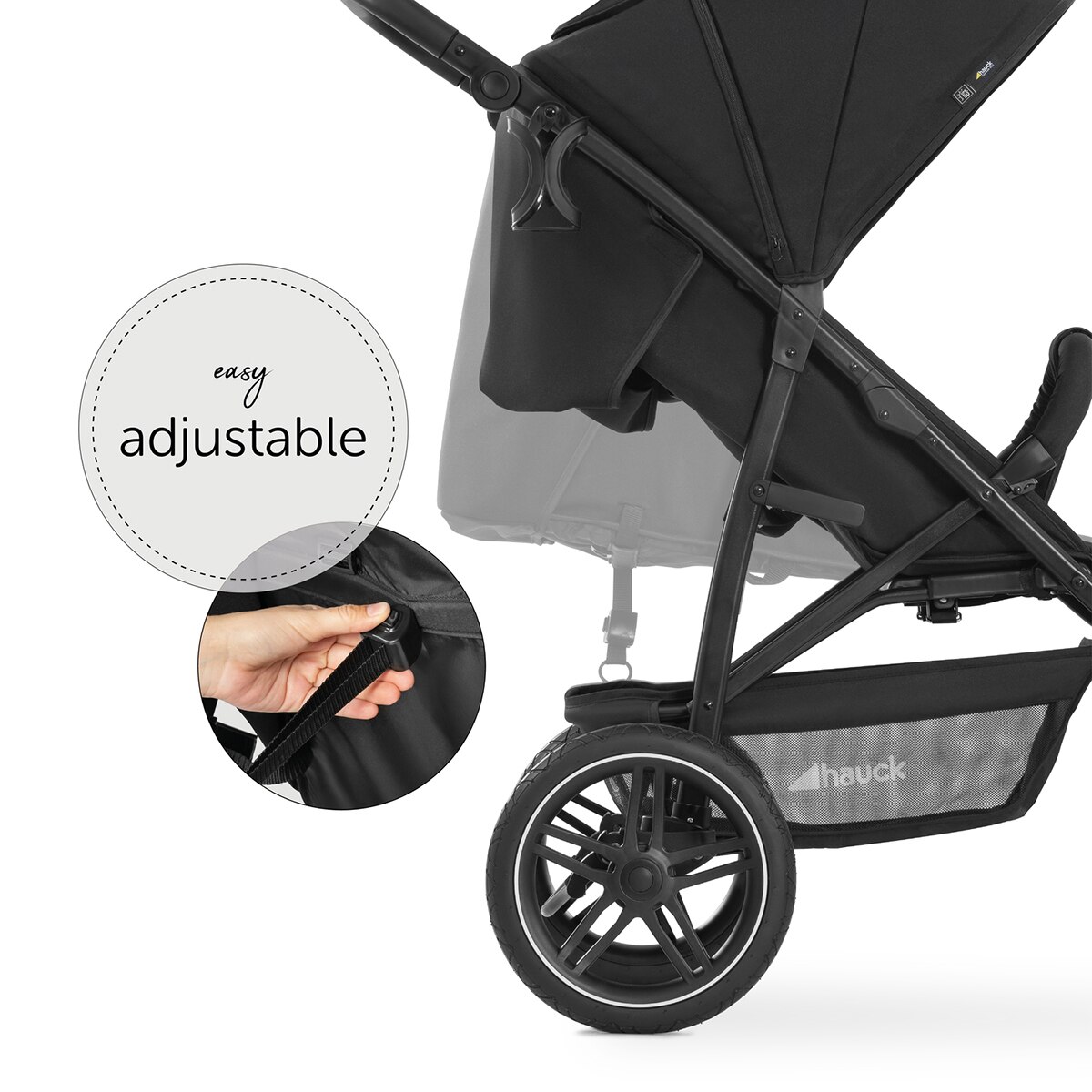 Silla de Paseo Todoterreno 3 Ruedas Hauck Rapid 3R - Negro Negro-8
