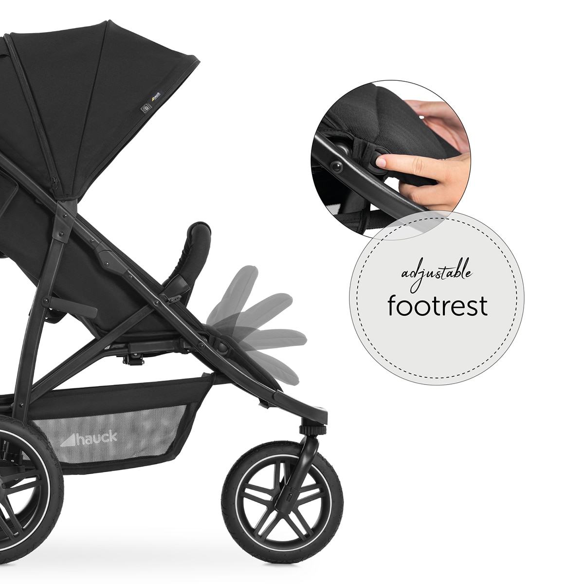 Silla de Paseo Todoterreno 3 Ruedas Hauck Rapid 3R - Negro Negro-10