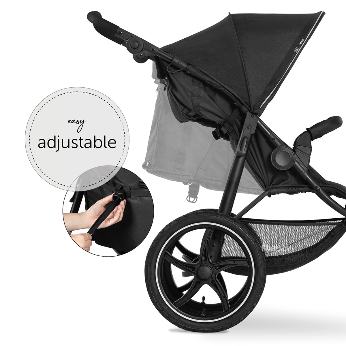 Carrinho de Passeio Todo-o-Terreno 3 Rodas XL Runner 2 Preto-9