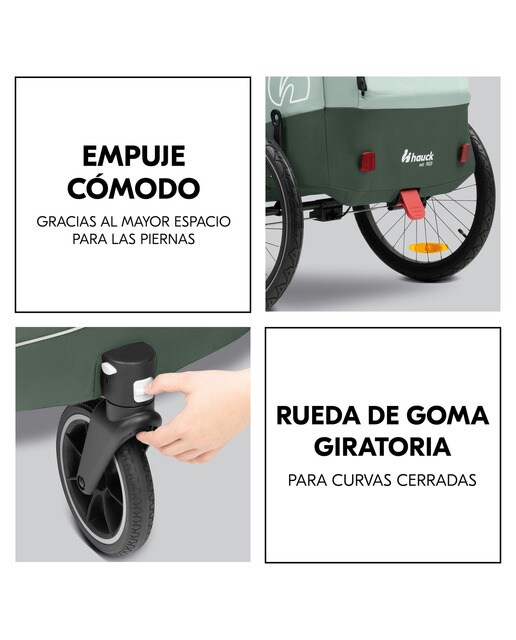 Remolque Bicicleta Dryk Duo Plus - Verde Verde-6