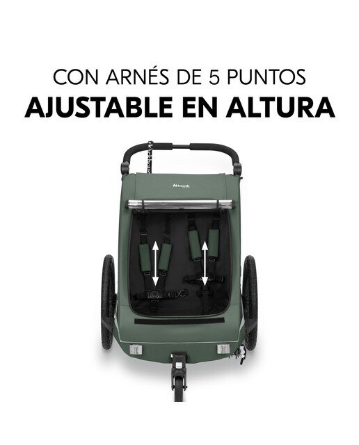 Remolque Bicicleta Dryk Duo Plus - Verde Verde-8
