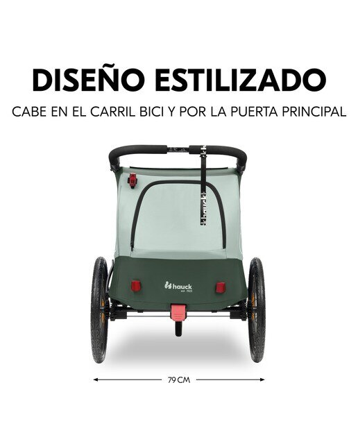 Remolque Bicicleta Dryk Duo Plus - Verde Verde-10