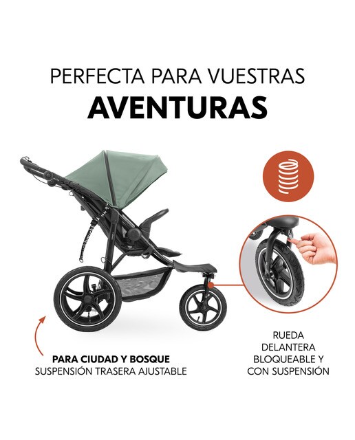 Carrinho de Passeio Todo-o-Terreno 3 Rodas XL e Suspensão Runner 3 Verde-3
