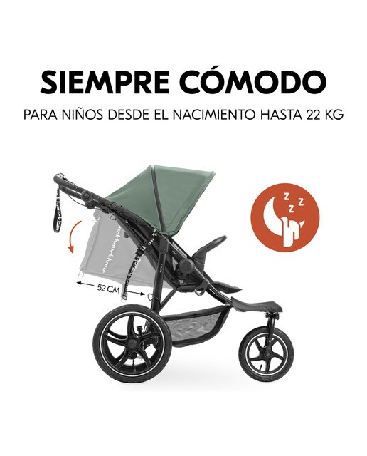 Carrinho de Passeio Todo-o-Terreno 3 Rodas XL e Suspensão Runner 3 Verde-5
