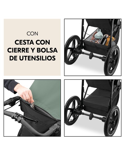 Carrinho de Passeio Todo-o-Terreno 3 Rodas XL e Suspensão Runner 3 Verde-8