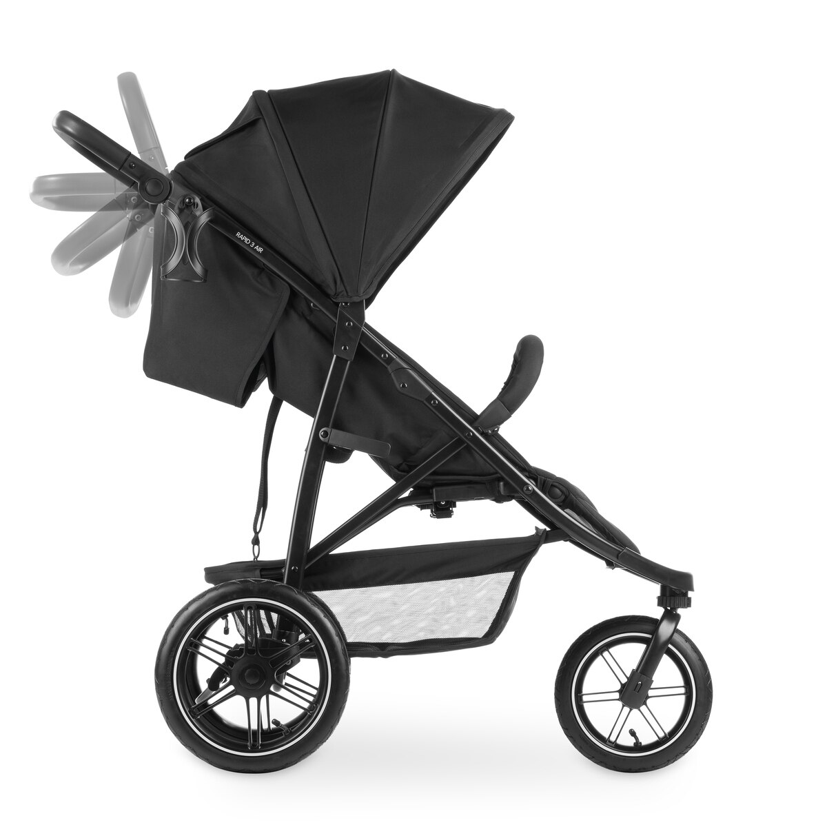 Silla de Paseo Todoterreno 3 Ruedas de Aire Hauck Rapid 3 Air - Negro Negro-16