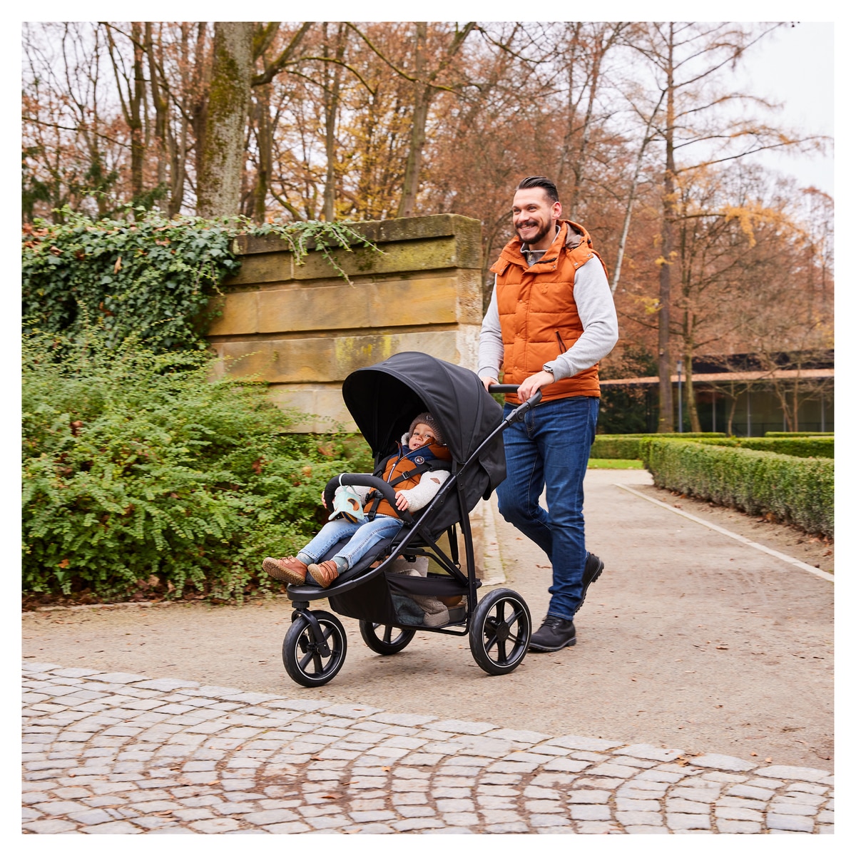 Silla de Paseo Todoterreno 3 Ruedas de Aire Hauck Rapid 3 Air - Negro Negro-23