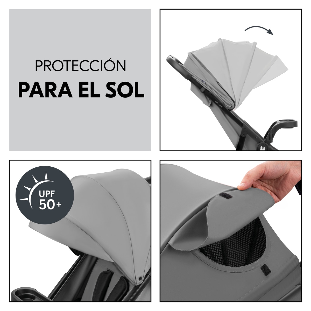 Carrinho de Passeio Shop N Care Cinzento-7