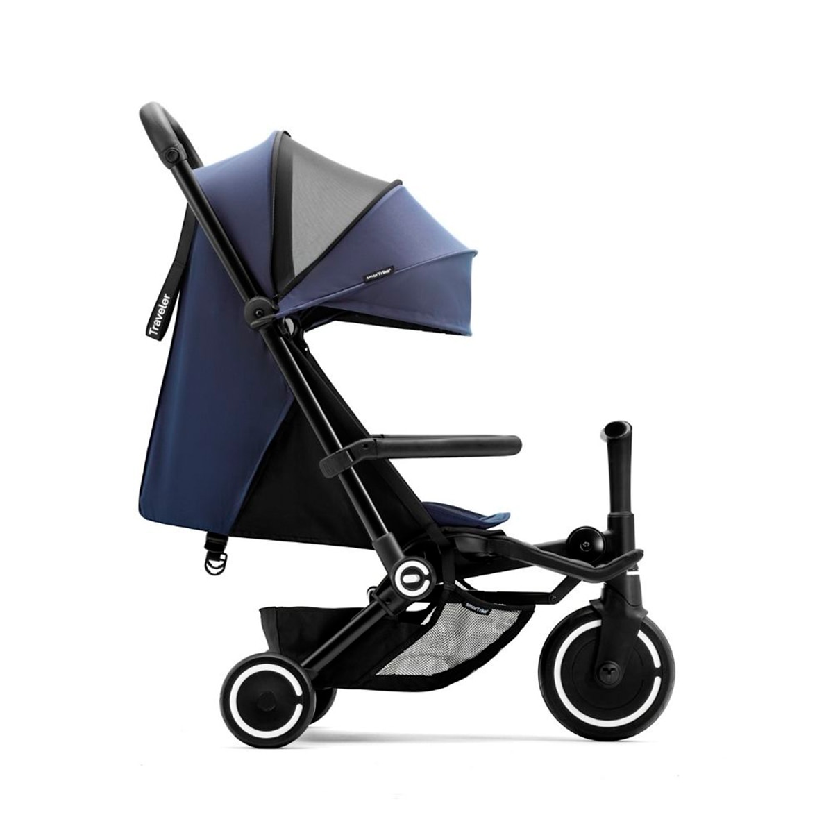 Carrinho de Passeio Traveler Stroller Triciclo 6 em 1 Azul-escuro-2