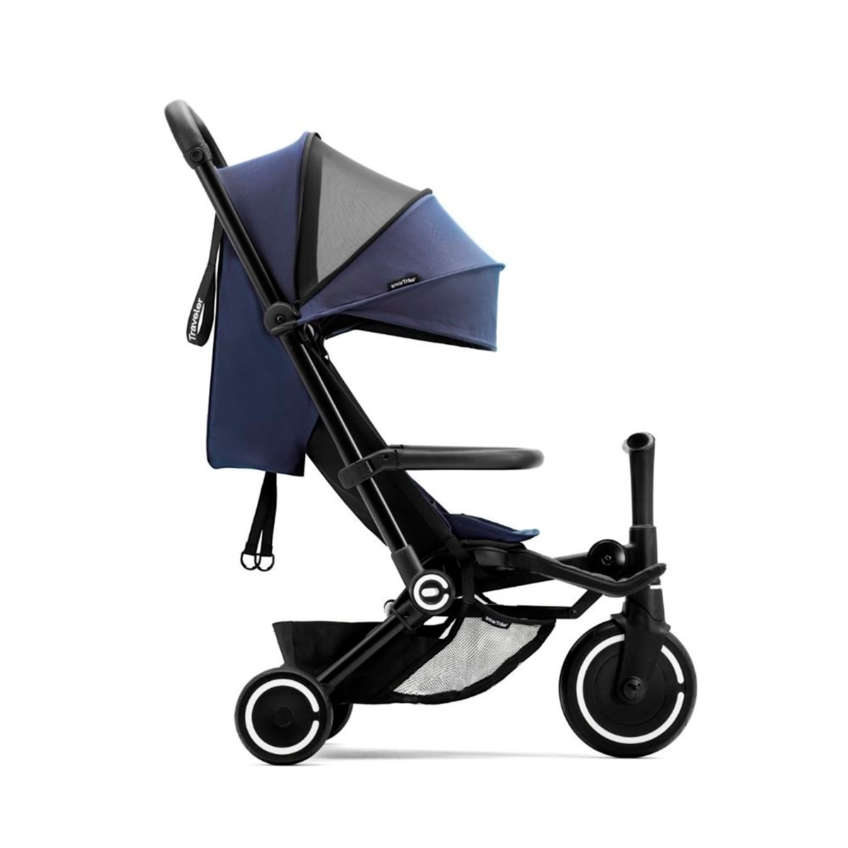 Carrinho de Passeio Traveler Stroller Triciclo 6 em 1 Azul-escuro-4
