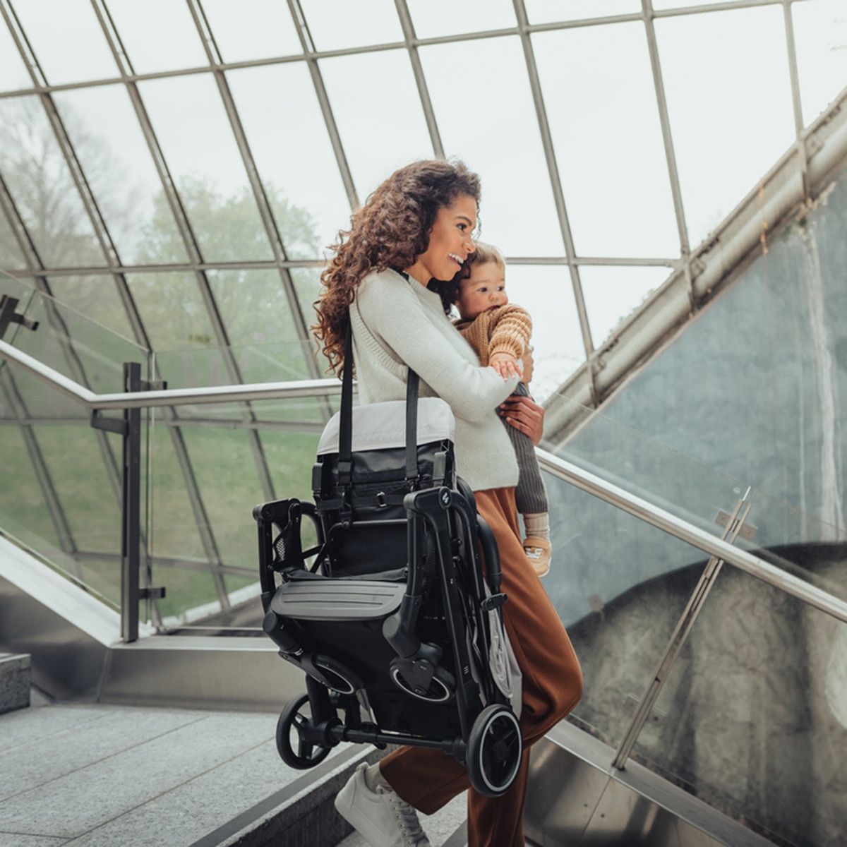 Carrinho de Passeio Compacto de Viagem Travel N Care Bege-28