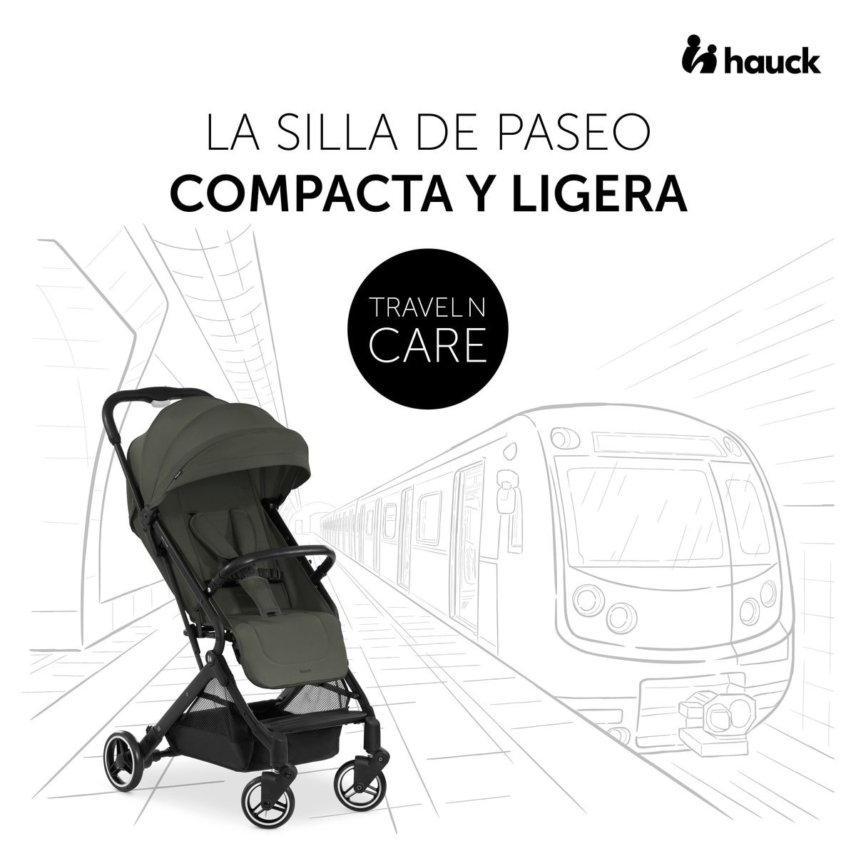 Carrinho de Passeio Travel N Care Verde-escuro-2