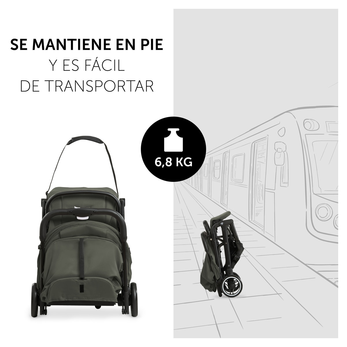 Carrinho de Passeio Travel N Care Verde-escuro-5
